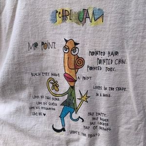 Vintage Pearl Jam Mr. Point 1995 t shirt
